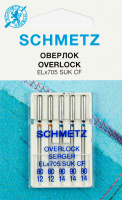 Иглы Schmetz д/плоскошовных машин, джерси №80-90 (5 шт.)